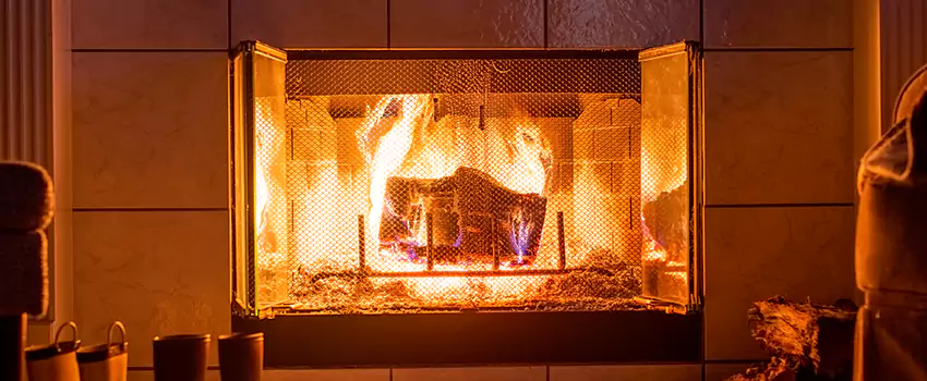 Mendota Hearth Landscape Fireplace Installation in Lynbrook, New York