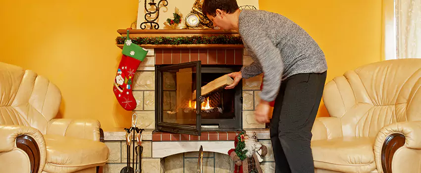 Rusted Metal Fireplace Restoration in Lynbrook, New York